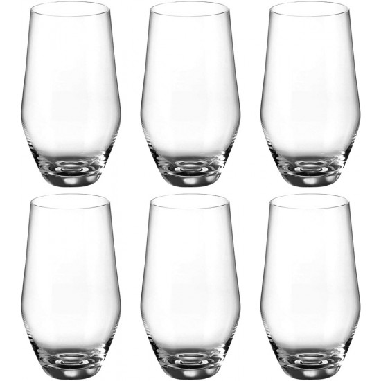 Jogo 6 Copos 400ml 14,5cm Grus Em Cristal Ecológico Bohemia